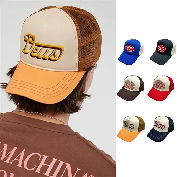 Vintage Trucker Cap Mesh Baseball Hat Custom Logo