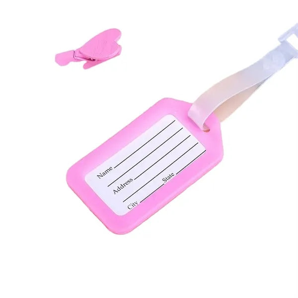 Logo PVC Luggage Tag for Suitcase Identification