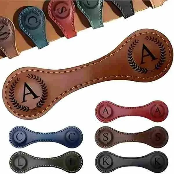 Logo Leather Magnetic Bookmark