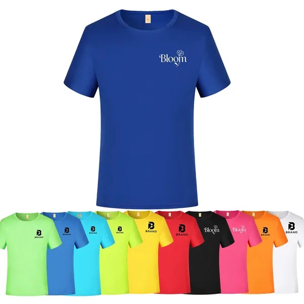 Logo Quick-Dry Round Neck Short Sleeve T-Shirt