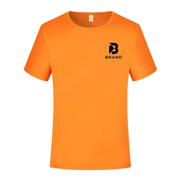 Logo Quick-Dry Round Neck Short Sleeve T-Shirt