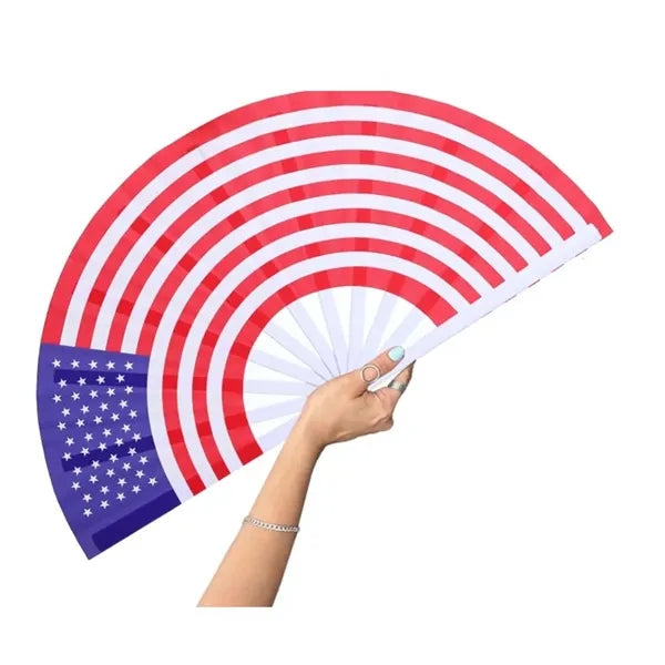 Flag Fan-Folding Hand Fans
