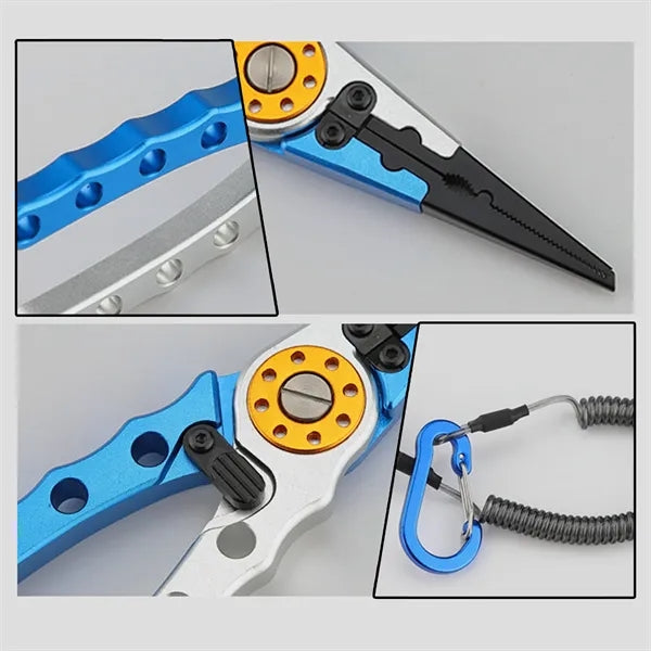 Aluminum Alloy Fishing Pliers with Lock and Lanyard