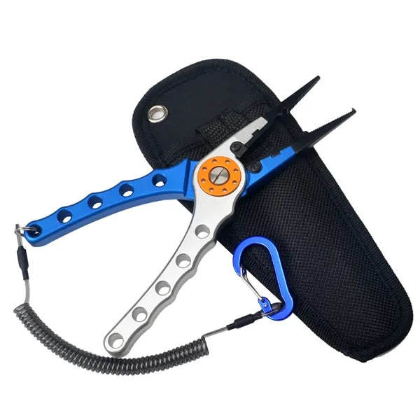 Aluminum Alloy Fishing Pliers with Lock and Lanyard