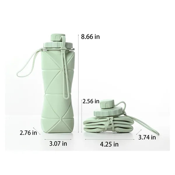 20 Oz. Collapsible Silicone Travel Water Bottle
