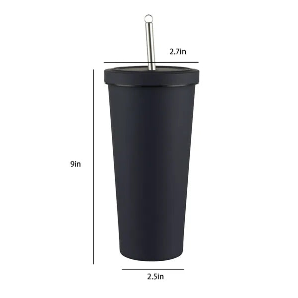 16oz Slim Tumblers With Straw