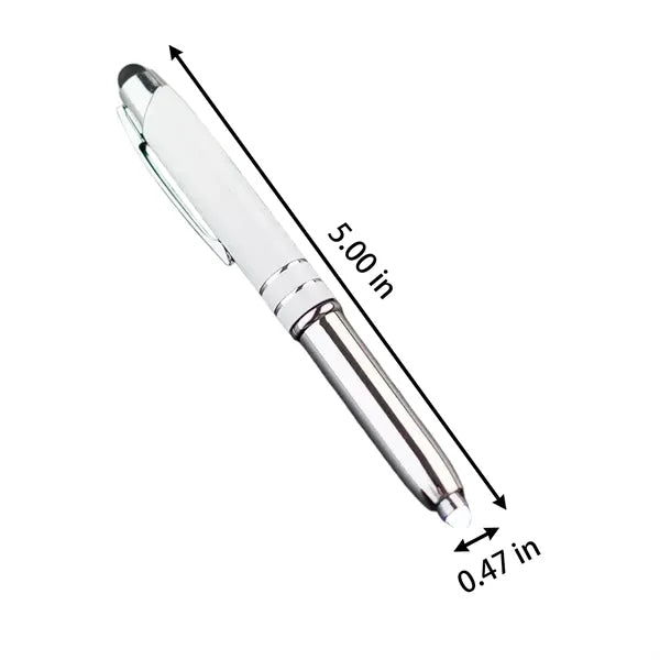 Metal Ballpoint Pen with Touchscreen Stylus and LED Light