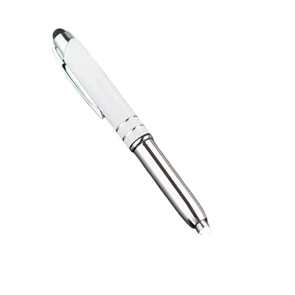 Metal Ballpoint Pen with Touchscreen Stylus and LED Light