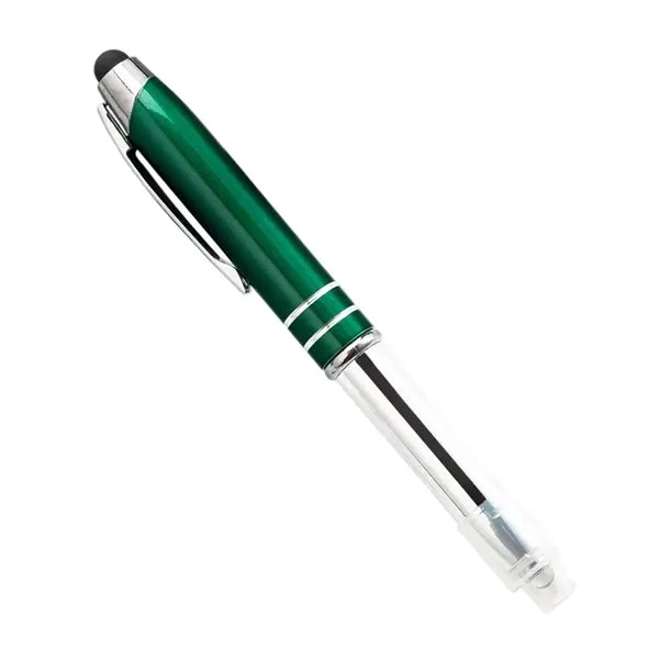 Metal Ballpoint Pen with Touchscreen Stylus and LED Light