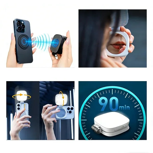 Magnetic Selfie Light With Mirror