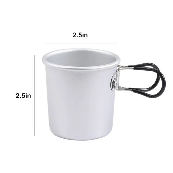 Portable Camping Cup With Foldable Handle