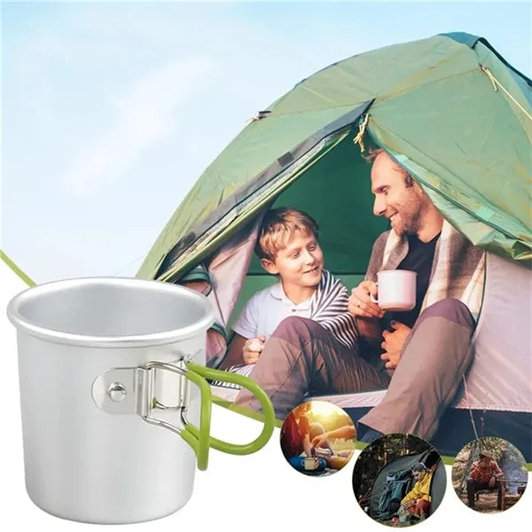 Portable Camping Cup With Foldable Handle