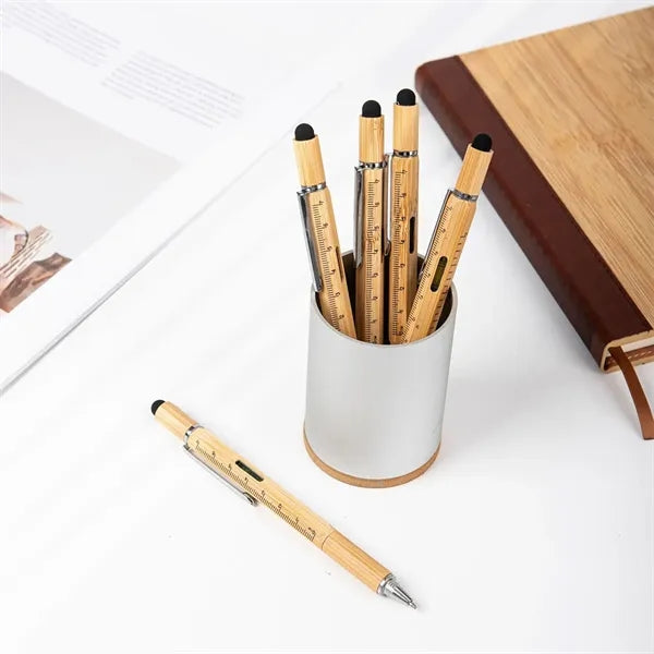 Multi Function Bamboo Tool Pen
