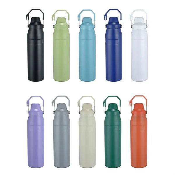 Stainless Steel Handheld Insulated Mug With Crooked Lid