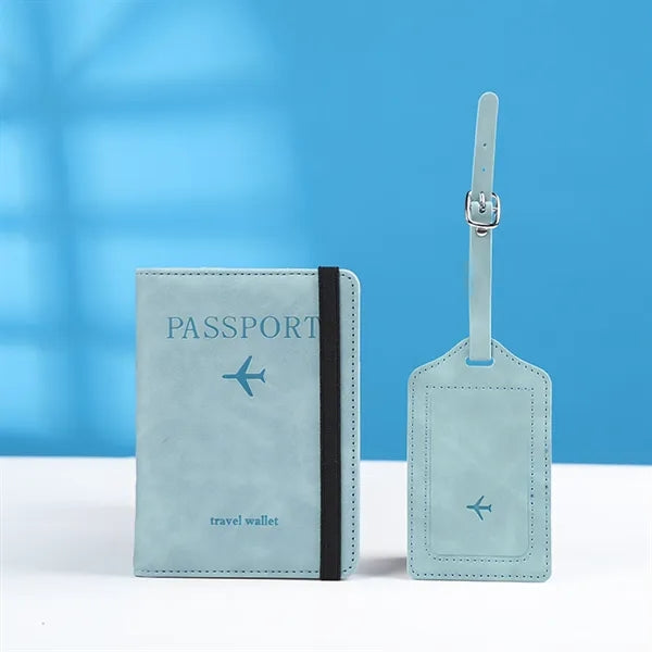 RFID Blocking Passport Wallet & Luggage Tag Set