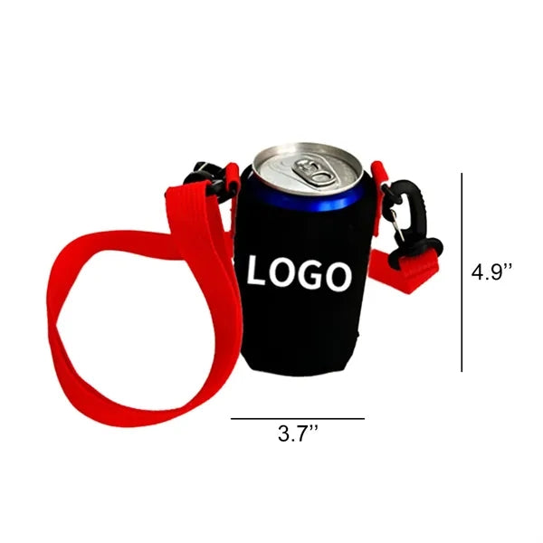 Neck Strap Neoprene Can Cooler