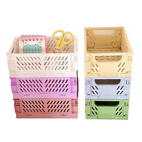 Foldable Desktop Storage Basket Organizer
