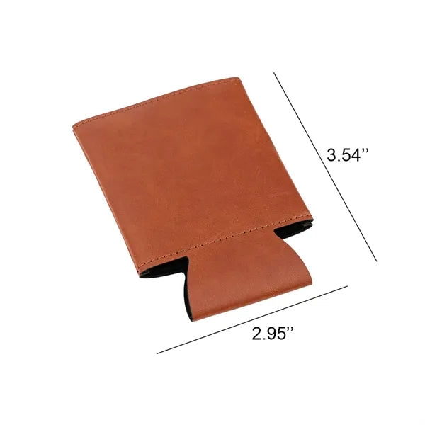 Pu Leather Can Cooler Sleeve
