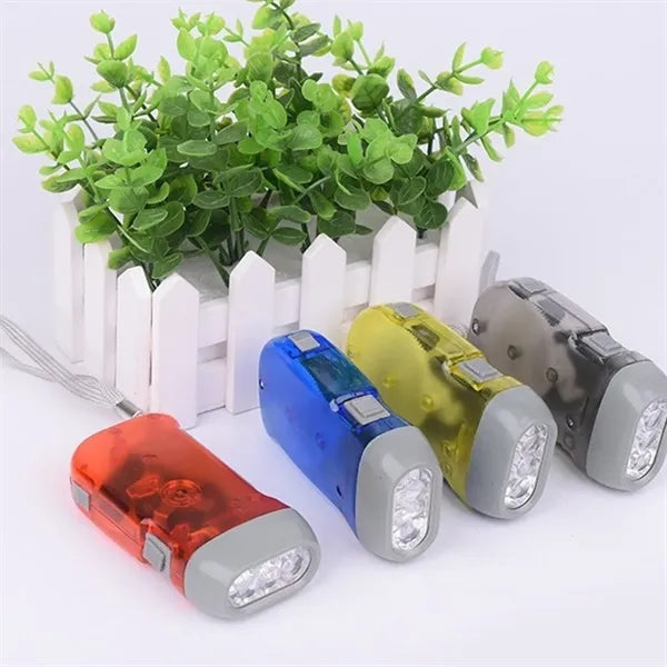 Hand Press Emergency Generator Flashlight