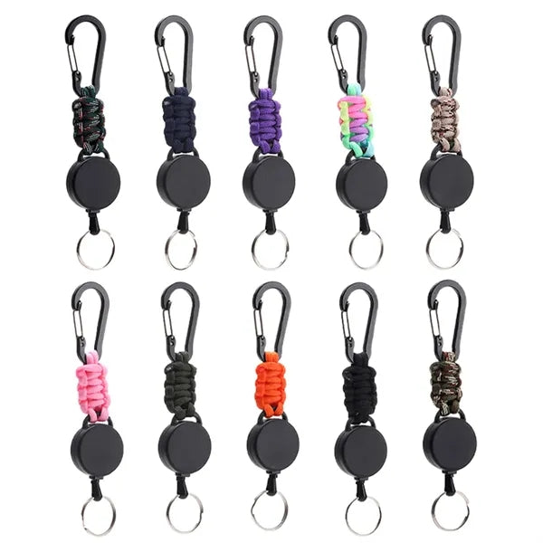 Braided Retractable Keychain