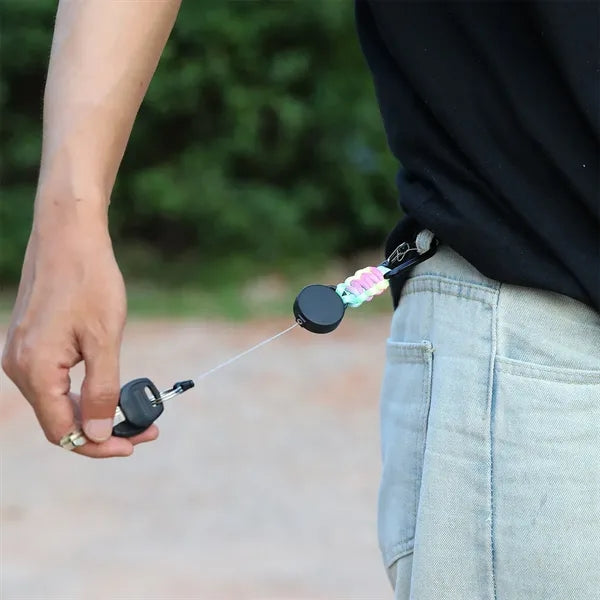 Braided Retractable Keychain