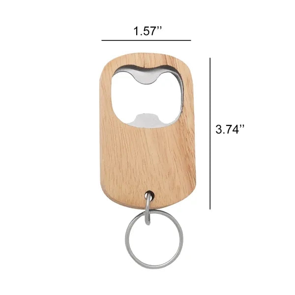 Wooden Bottle Opener Keychain
