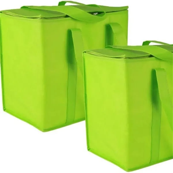 Gray Insulated Cooler Bag Grocery Shopping
