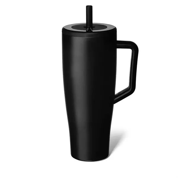 40oz Stainless Steel Tumbler With Straw And Handle