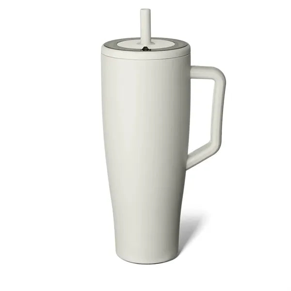 40oz Stainless Steel Tumbler With Straw And Handle
