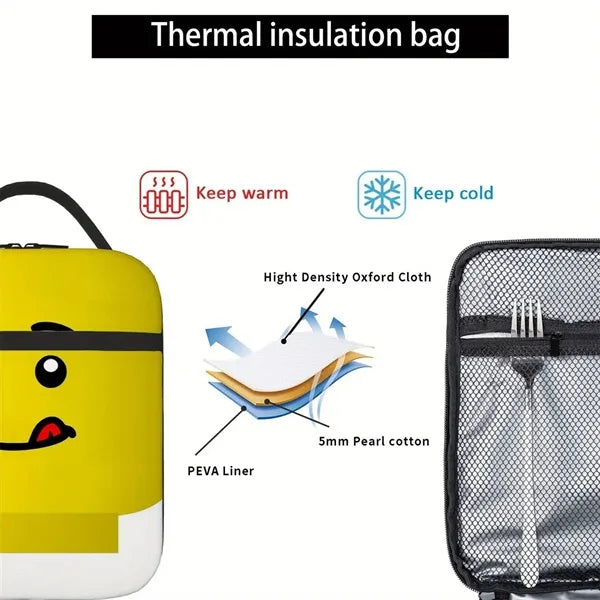 Building Block Insulated Lunch Bag for Kids School Daily Use