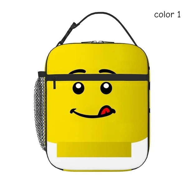 Building Block Insulated Lunch Bag for Kids School Daily Use