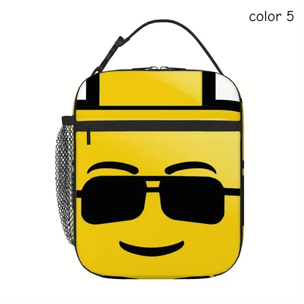 Building Block Insulated Lunch Bag for Kids School Daily Use