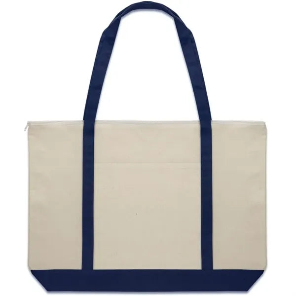 Large Top Zipper Cotton Tote Bags