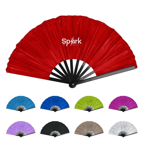 13" Holographic Iridescent Folding Hand Fans