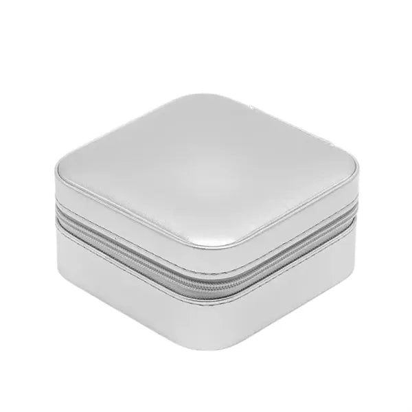 Portable Jewelry Box with Zipper and Mirror