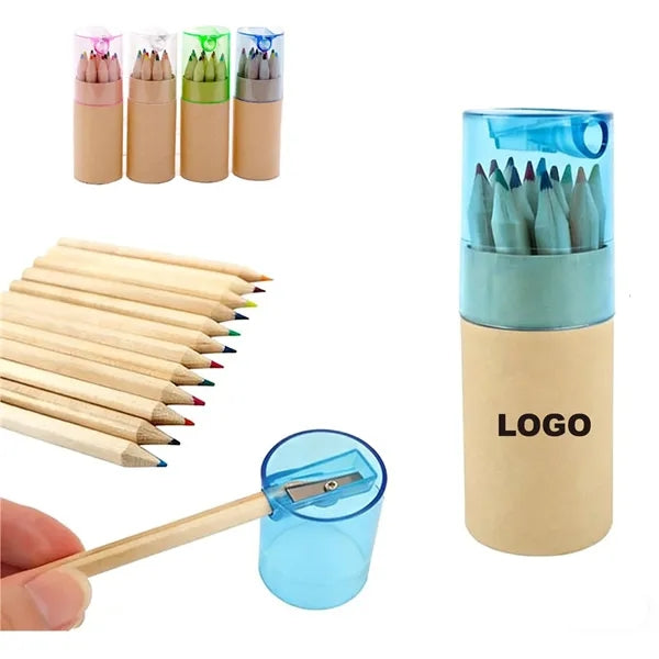 12-Piece Colorful Pencil Kit with Sharpener