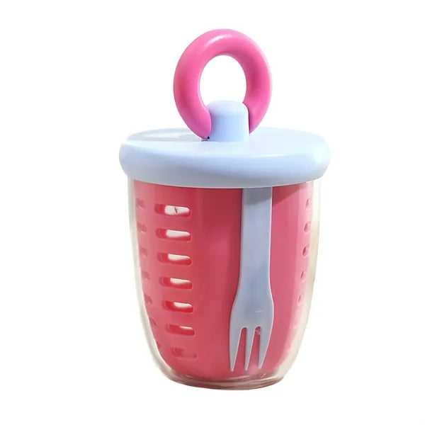 Double Layer Portable Salad Fruit Cup