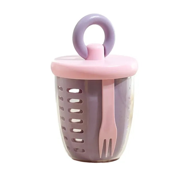 Double Layer Portable Salad Fruit Cup