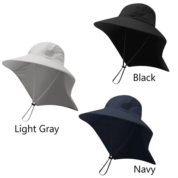Nylon Outdoor Sun Hat With Neck Flap