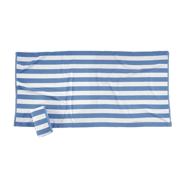 Classic Striped Beach Towel in Soft Cotton