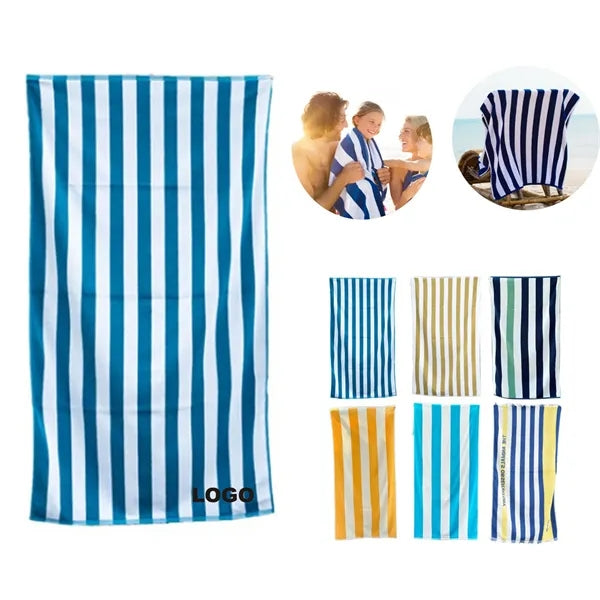 Classic Striped Beach Towel in Soft Cotton