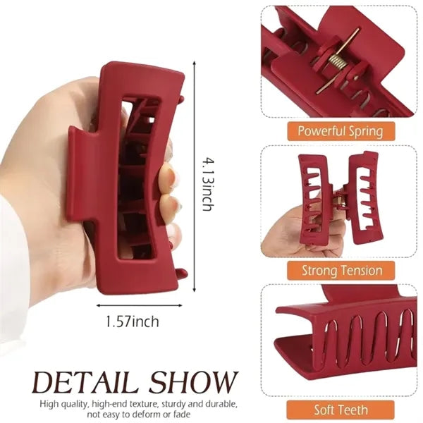 Large Silicone Flexible Hair Claw Clips