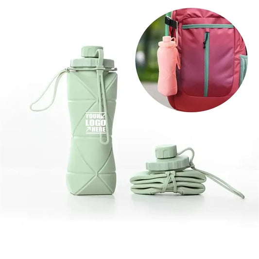 20 Oz. Collapsible Silicone Travel Water Bottle