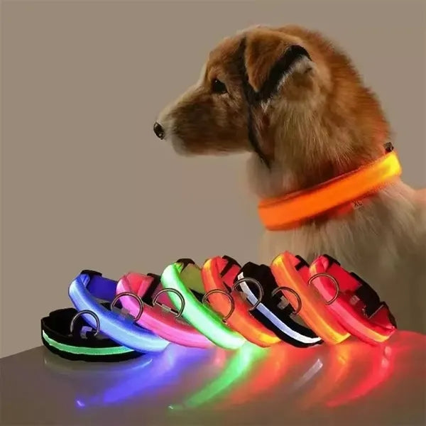 LED Glowing Adjustable Dog Collar