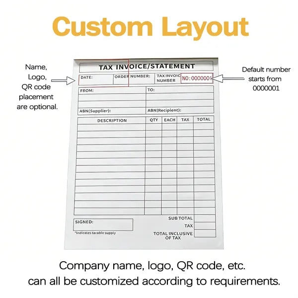 Invoice Book Small Business Personal Tracking Simple