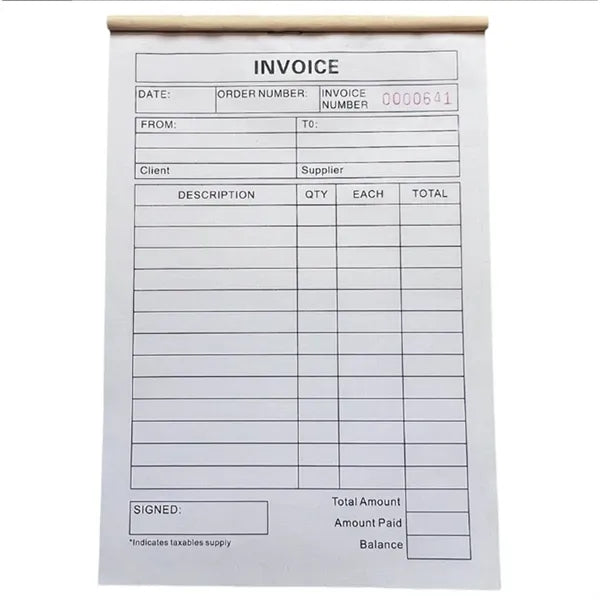 Invoice Book Small Business Personal Tracking Simple