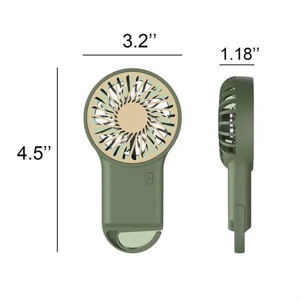 USB Rechargeable Carabiner Handheld Mini Fan