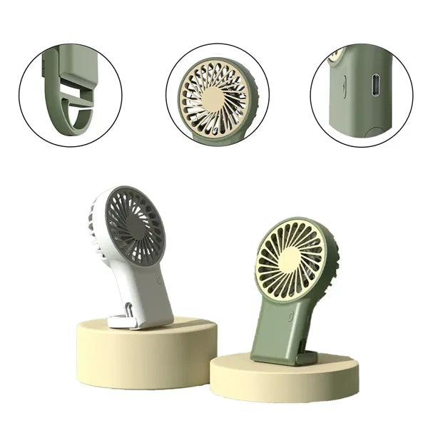 USB Rechargeable Carabiner Handheld Mini Fan