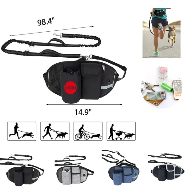 Outdoor Sports Storage Waist Pack with Dog Leash