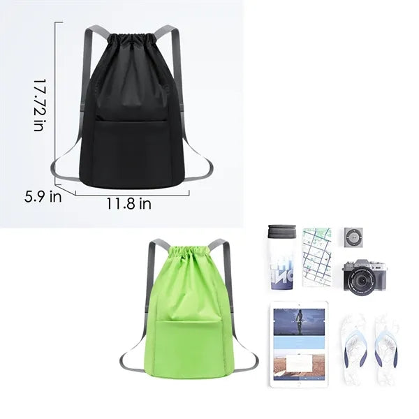 Drawstring Backpack Bag Sport Gym Sackpack